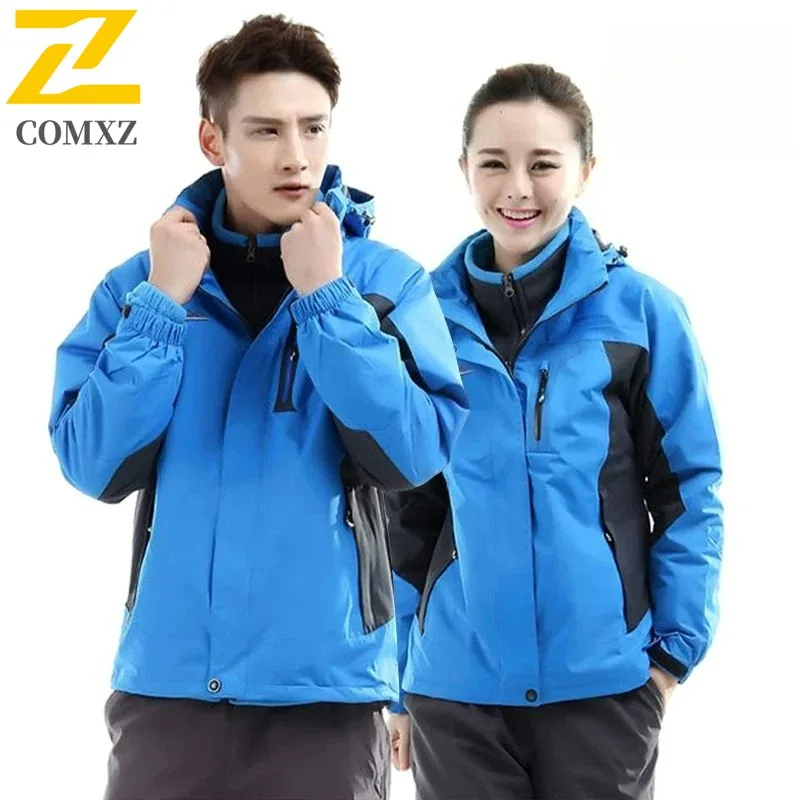 

COMXZ Winter Rain Jacket Men Thick Fleece Coldproof Outdoor Adventure Climbing Windbreaker Jacket Big Size High Quality Chaqueta