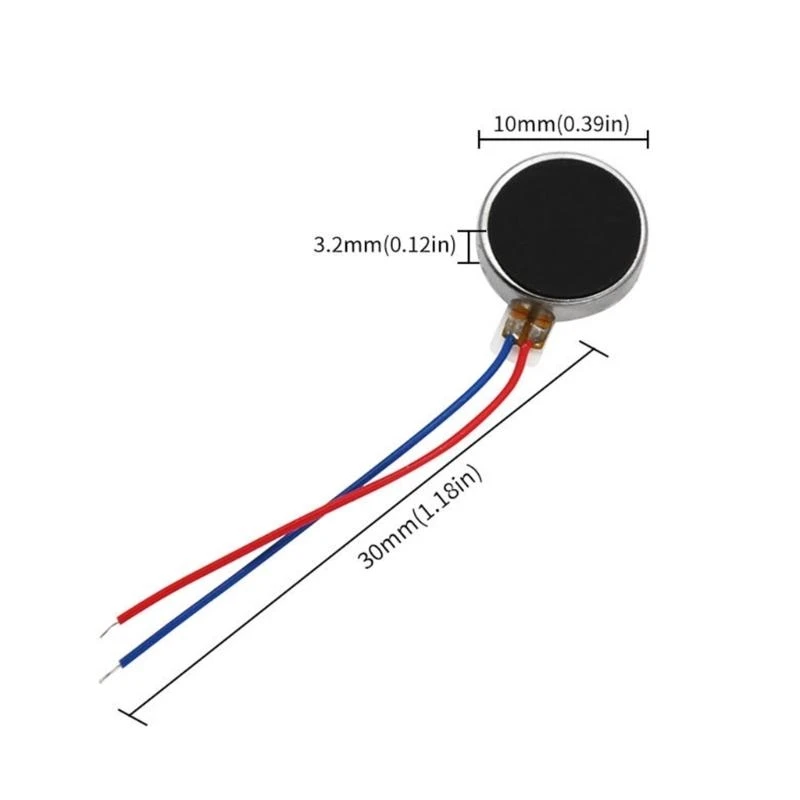 F92B Mini Vibration Motor DC1.5-3.7V 10000rpm Motor micro vibración tipo moneda plana para tableta buscapersonas para