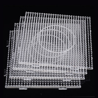 Fuse Beads Boards 5mm Large Clear Plastic Pegboards for Kids Craft Beads Pixel Puzzle Pegboards Creative Handmade Craft Toy Gift