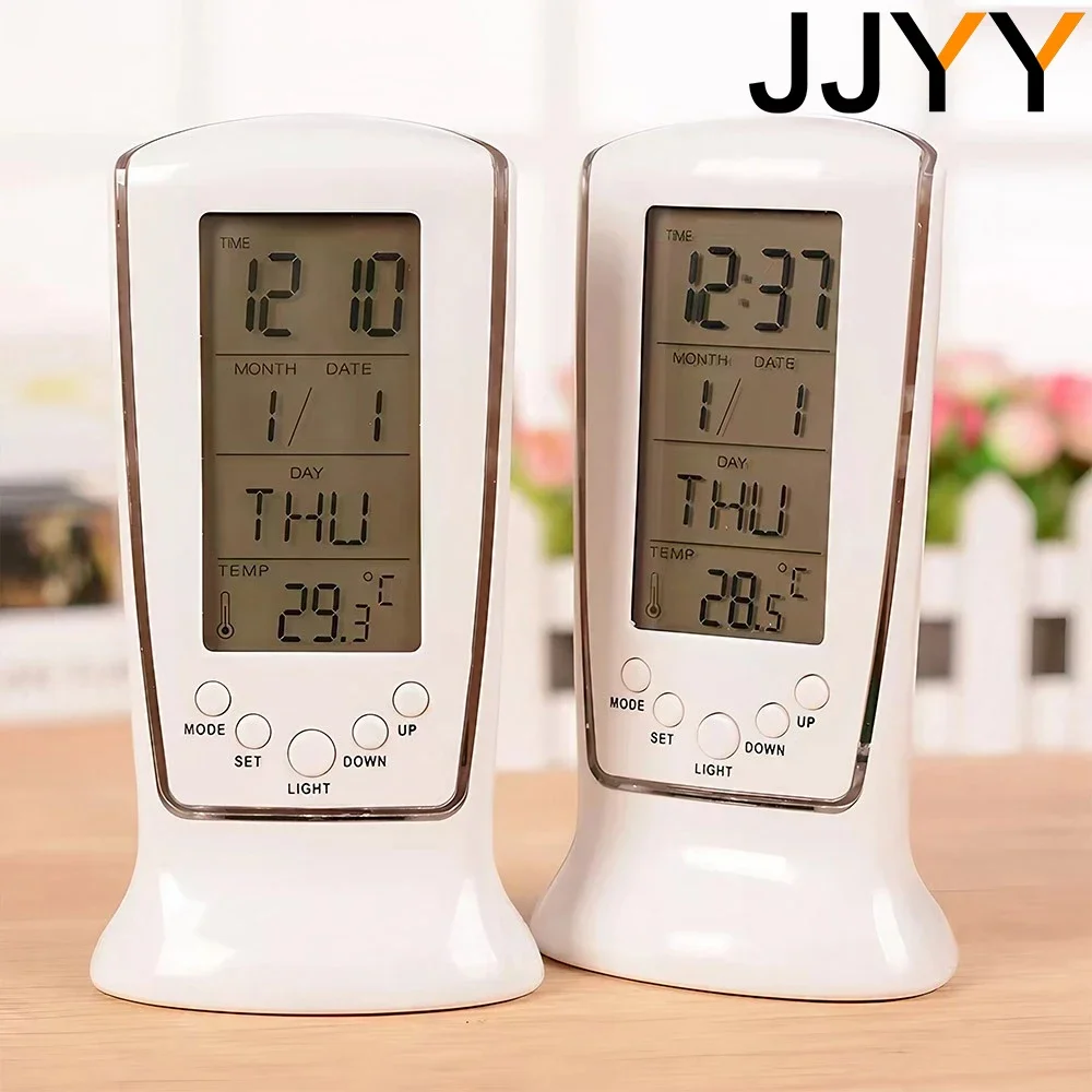 Calendar Clock Digital LED Clock Bedside Temperature Music Light Multi-functional Lazy Digital Temperature Alarm Clock