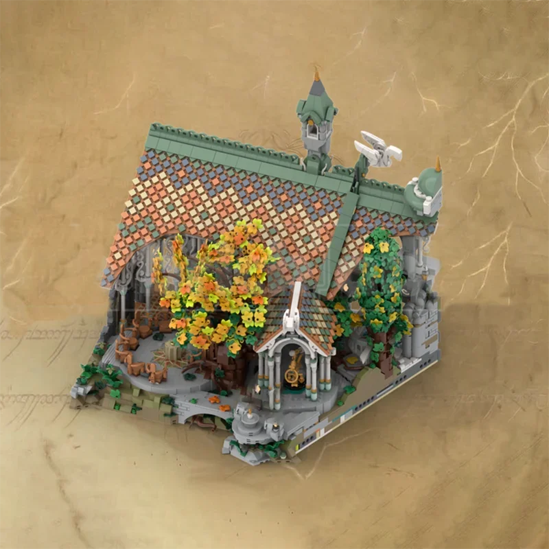 Moc Building Bricks Rivendell - Segment 2, Expansion Part 1/4  Model Technology Blocks Toys DIY Assembly Construction Gifts