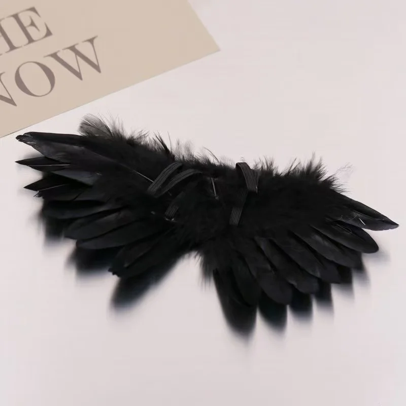 ملابس دمى الزي اكسسوارات ل 15-17 سنتيمتر Labubu أسود أبيض أجنحة ريشة الملاك DIY بها بنفسك دمى صغيرة الملابس فتاة هدية #5