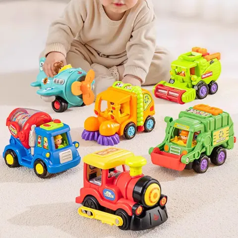 Inertial Engineering Vehicle Series, Abs Material, Fun And Cute Steam Trains, Airplanes, Harvesters, Children's Car Toys,XT20