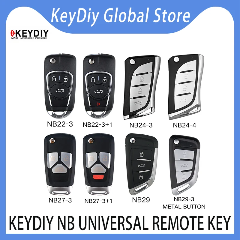 

10PCS KeyDiy 46/47 Electronic NB22-3 NB22-3+1 NB24-3 NB24-4 NB27-3 NB27-3+1 NB29 NB29-3METAL Button remote KD900/KDMAX/KDX2/KDX4