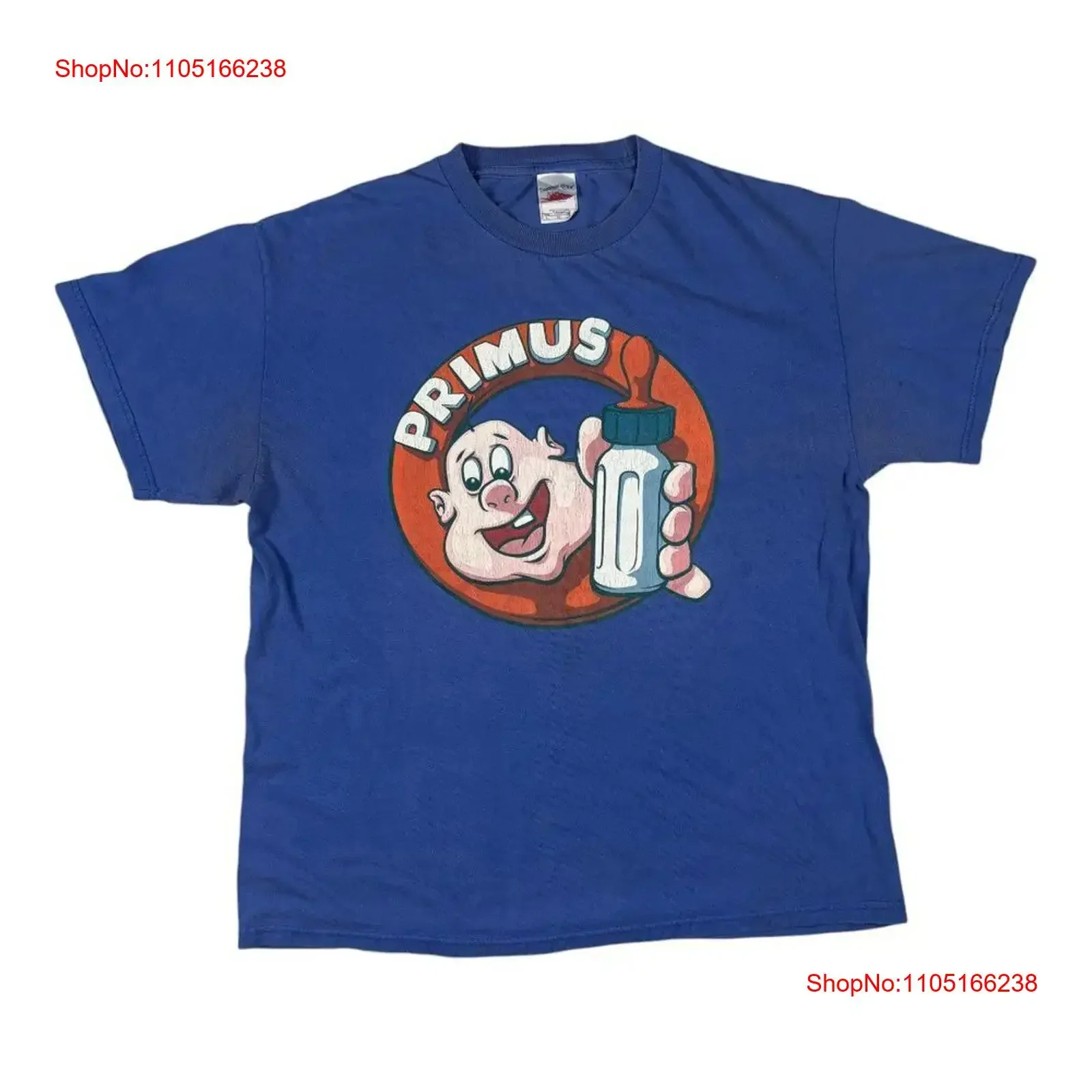 00 s Primus rock band t shirt Suck on this dark blue color QT1768 vintage Washed Comfortable Slightly Breathable fashion Soft