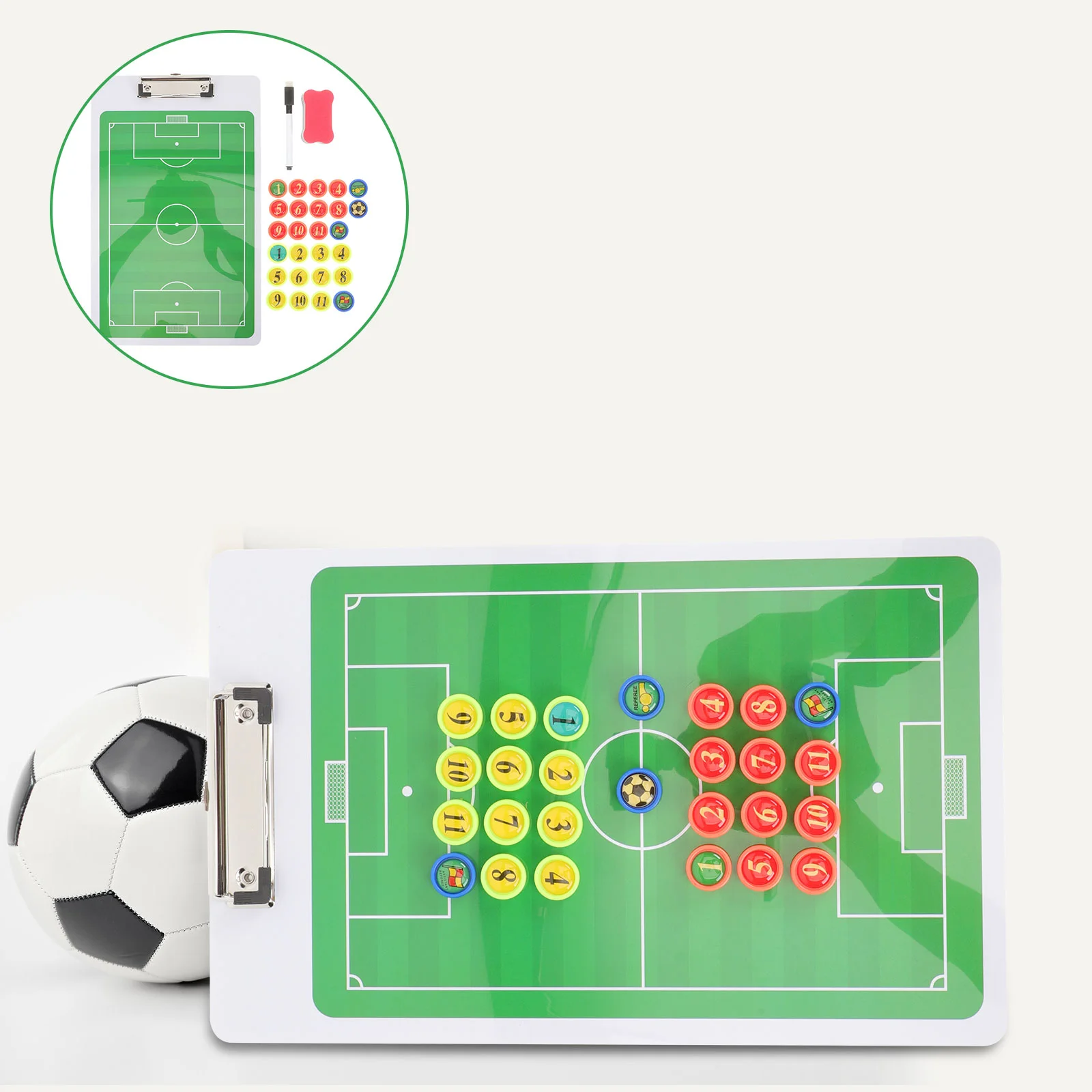 Magnetic Force Football Board Whiteboard Pvc Dry Erase Soccer Clipboard Equipment