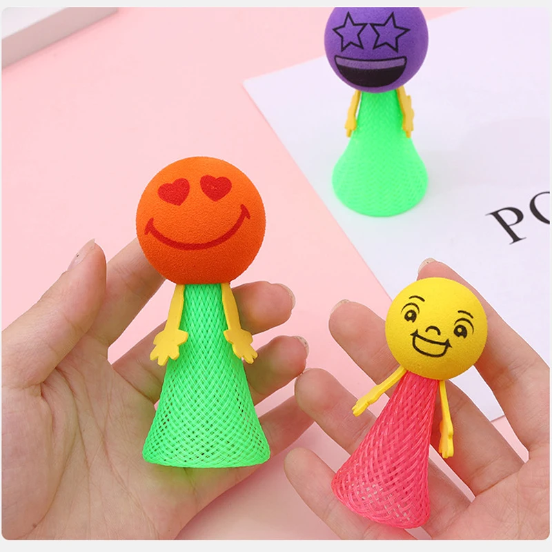 10Pcs Bounce Elf Small People Party Toys Colorful Jumping Doll Stress Release Toys for Boys Girls Reward Gifts Party Favors