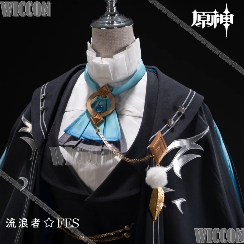 Genshin Impact FES Wanderer Balladeer Cosplay Mantello Uniformi Cappello Maschera Carnevale di Halloween Vestito unisex Parrucca 2026 Carnevale Navidad