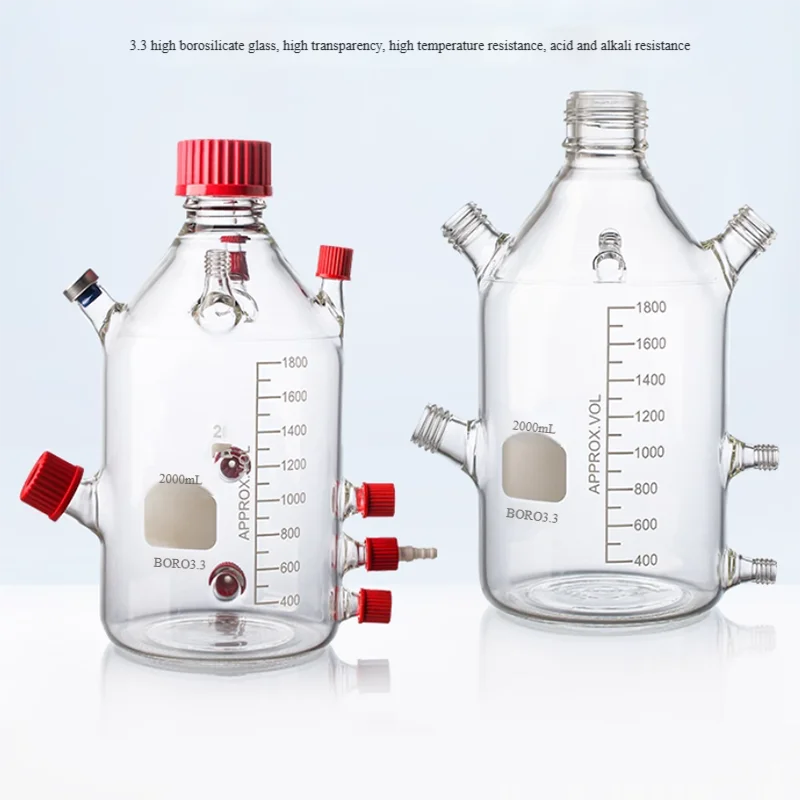 2000ml multi-port anaerobic bottle sludge reactor cell culture device anaerobic petroleum sampling bottle MFC battery box