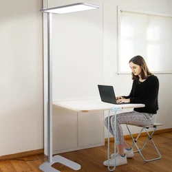 Full spectrum floor standing desk lamp for eye protection, dedicated bedside reading lamp for learning, homework writing,