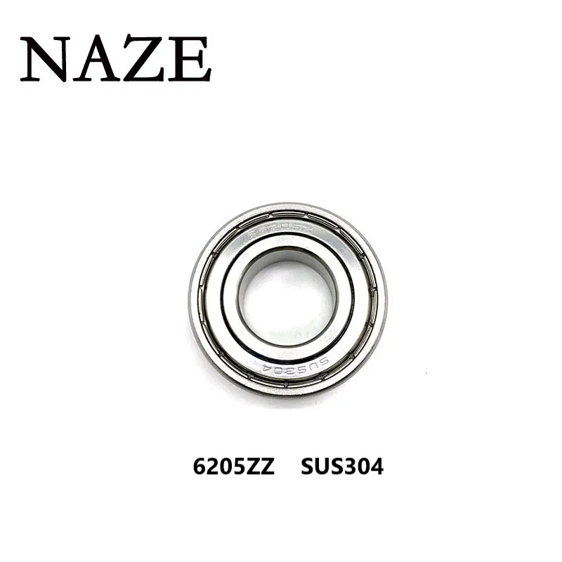 5PCS 6205ZZ SUS304 Stainless Steel Bearing 6205ZZ 25x52x15mm No-magnetism