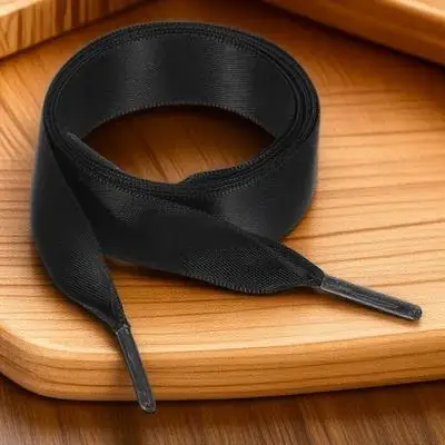 

Пара шнурков из шелковой ленты на плоской подошве 0,7 м, модные долговечные глянцевые ленты, шнурки для обуви, украшение «сделай сам»