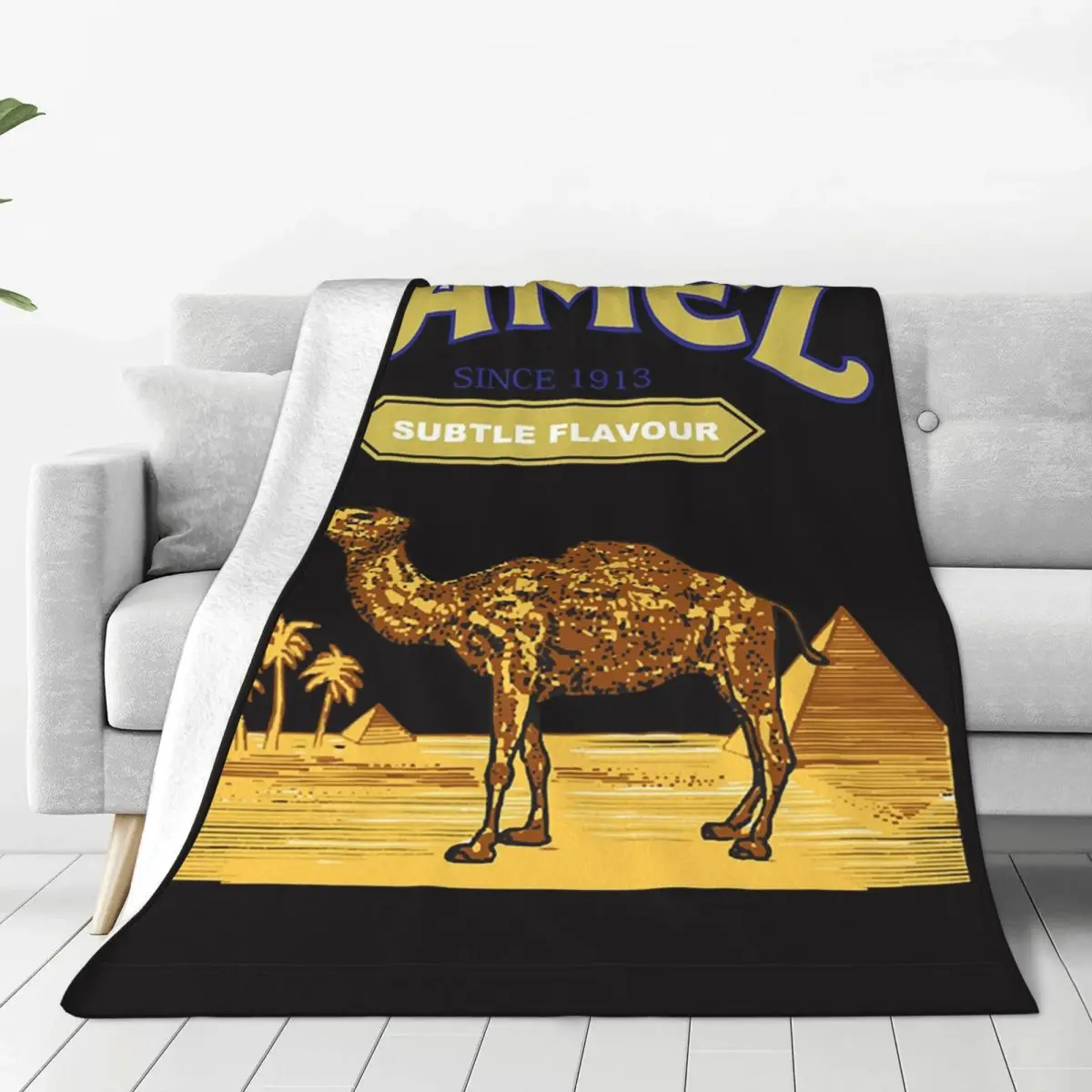 Camel Cigarettes Blanket Soft Warm Flannel Throw Blanket Bedding for Bed Living room Picnic Travel Home Couch