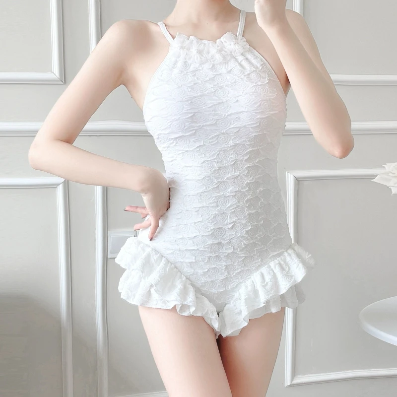 

Сексуальный цельный купальник с высокой талией, женский тонкий пляжный купальник без рукавов и открытой спины Y2k, белый, черный, бразильский купальный костюм бикини