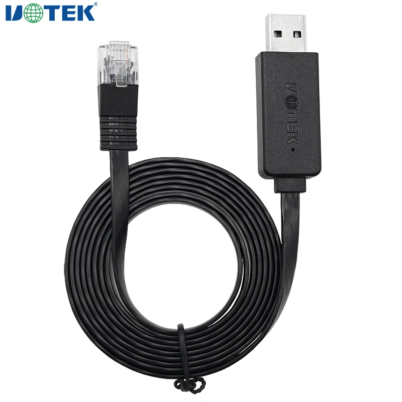 UOTEK High Quality 1.5M USB AM to RJ45 RS232 Console Debug Converter Cable USB2.0 RS-232 RJ45 Adapter Connector Wire UT-883R