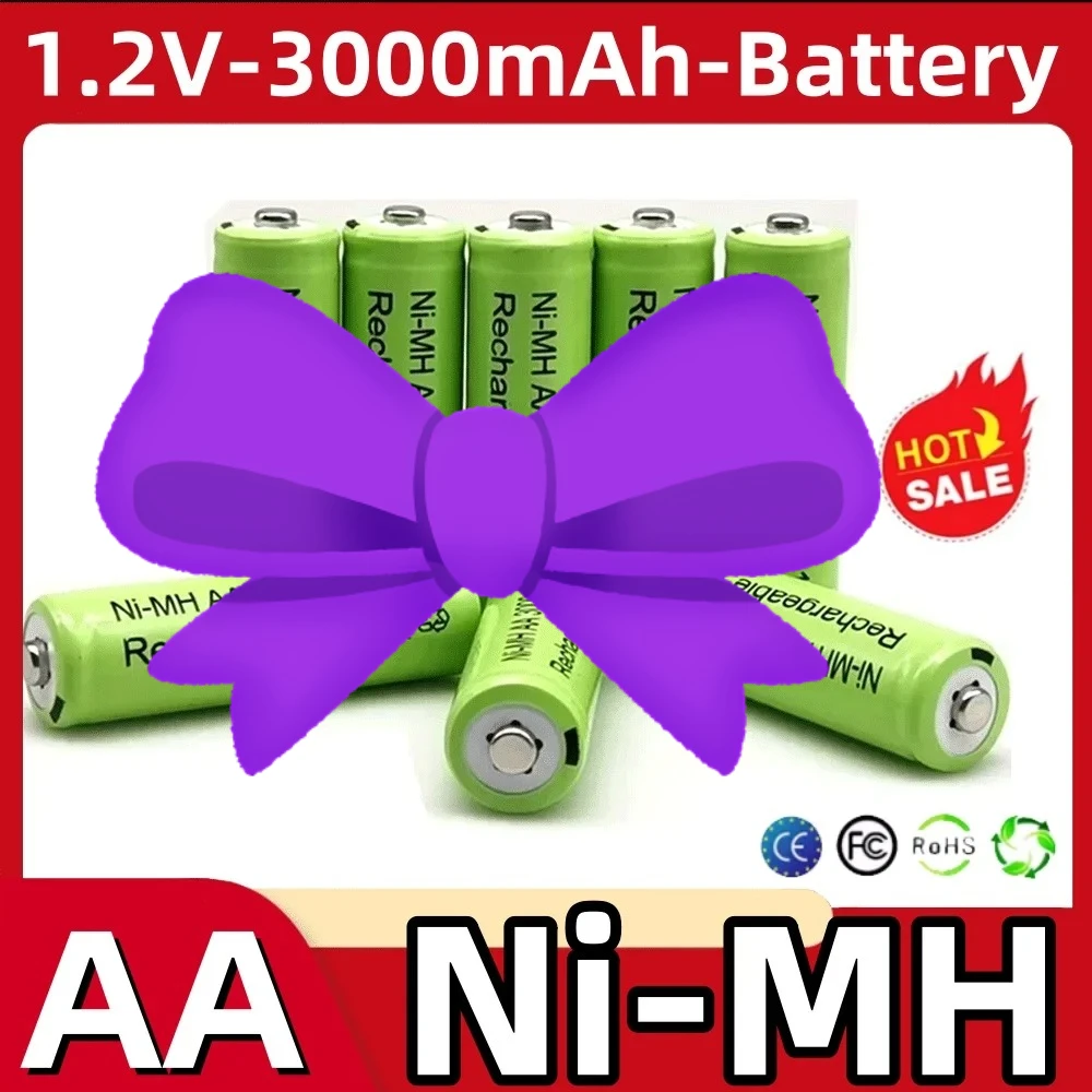 

new product 10PCS AA 3000mAh NiMH 1.2V Batteries Battery Garden Solar Lamp LED Flashlight Lantern Lamp Torch control battery