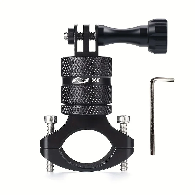 Aluminum Alloy Bike Handlebar Mount For Gopro Hero 12/11/10/9/8/7/6/5/4 Session AKASO Campark And Other Action Cameras