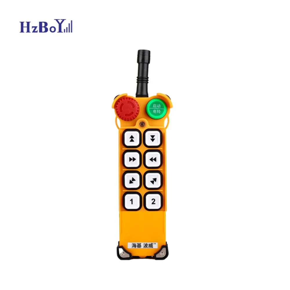 F24-8D Industrial Remote Control 8-Button Telecrane Crane Remote Control with 2-Speed Made of Plastic 433MHz Frequency