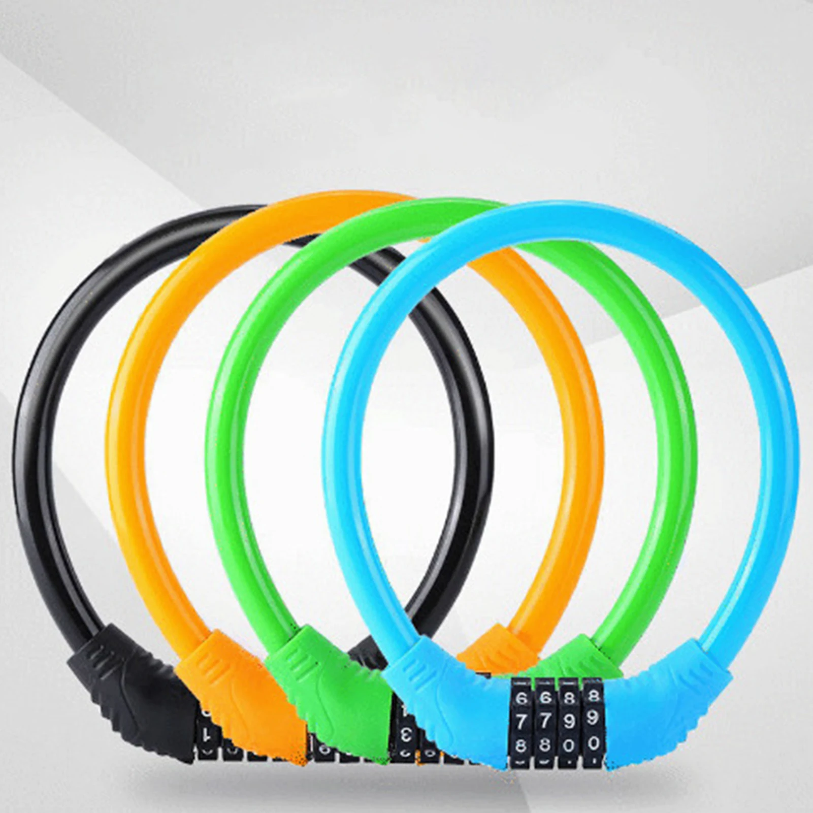 Security Bike Locks Cable 4 Digit Resettable Combination Password Bicycle Lock for Bike Bicycle Motorcycle Door