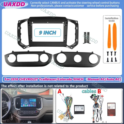 Para CHEVROLET S10 Colorado Trailblazer ISUZU D-MAX MU-XS dvd de coche Android vídeo audio marco multimedia panel reproductor cable canbus