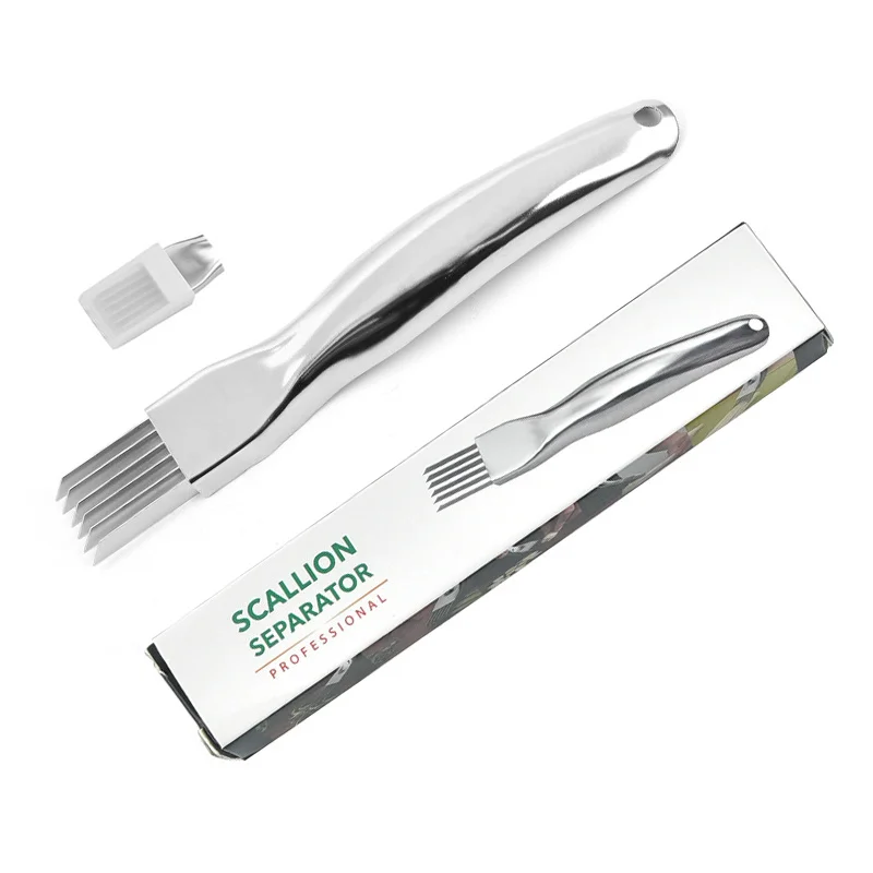 Stainless Steel Chopped Green Onion Knife, Kitchen Tool Slice Cutlery Vegetable Cutter Sharp Scallion Cutter Shred Knife