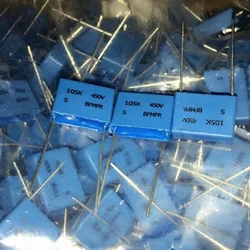 10PCS 1UF 450V imported BMPP electrodeless film capacitor 450V 1UF 1U 105K 372MKP copper feet