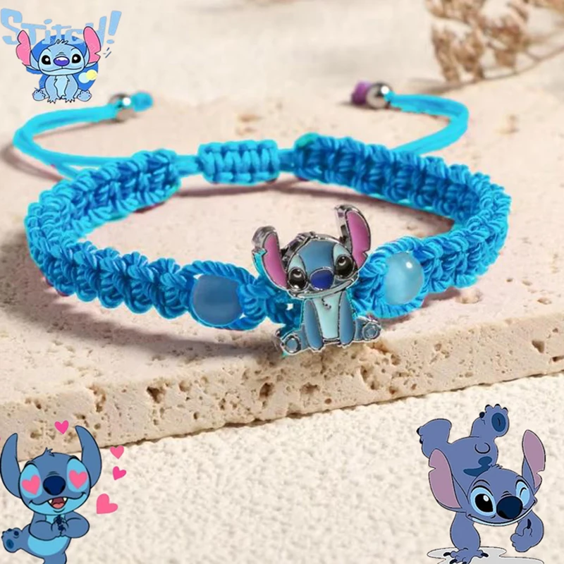 New comic Cartoon Stitch Girls Bracelet Lilo & Stitch Anime Braided Bracelet Jewelry Women's Children Christmas Gift Stich Toy