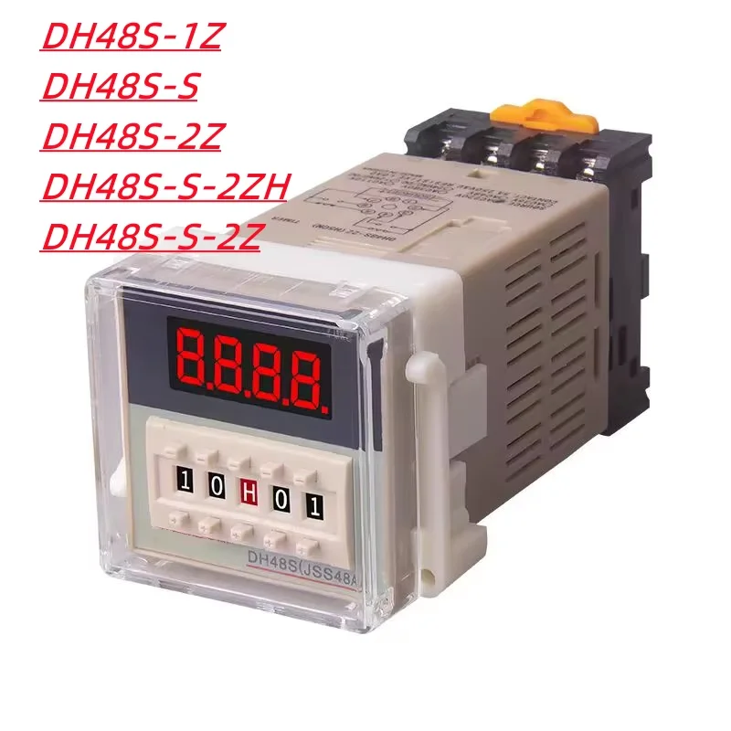 

Digitale LED Programmierbare Timer Relais Schalter DH48S-S 0,1 S-99H Buchse Basis AC/DC 12V 24V 36V 110V 220V 380V Wiederholen Z