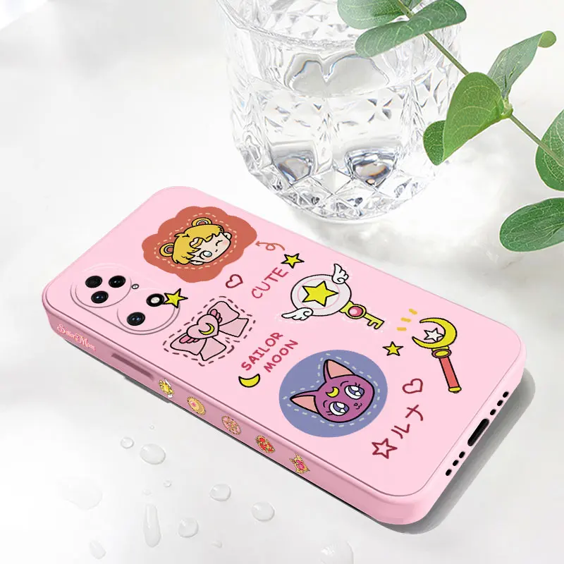 Sailor Moons Cartoon Phone Case For Huawei P50 P40 P30 P20 Nova 10 10SE 9 9SE Mate 40 30 20 Pro Lite P Smart 2021 Y7A Cover