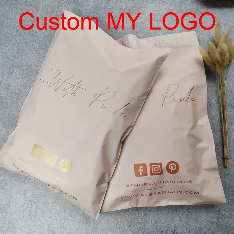 

Custom LOGO Biodegradable Matte Peach shipping bags poly Clothing mailer Packaging bags courier bags