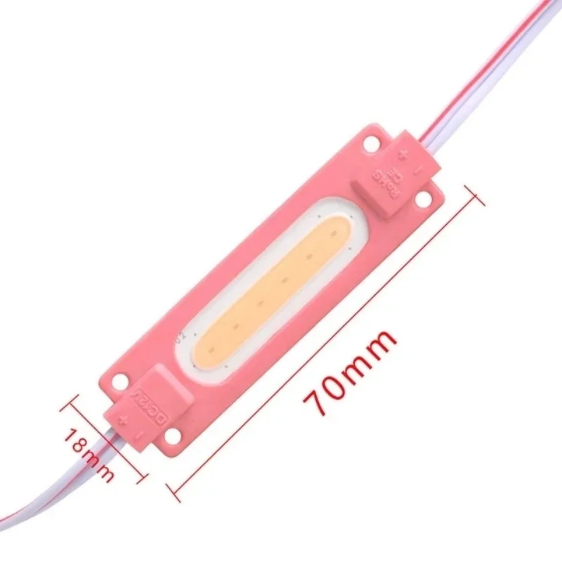 Moduły LED 12 V COB Reklama Świecące znaki Moduły podświetlające IP65 Wodoodporny Biały Czerwony Niebieski Zielony Żółty Różowy 10 sztuk