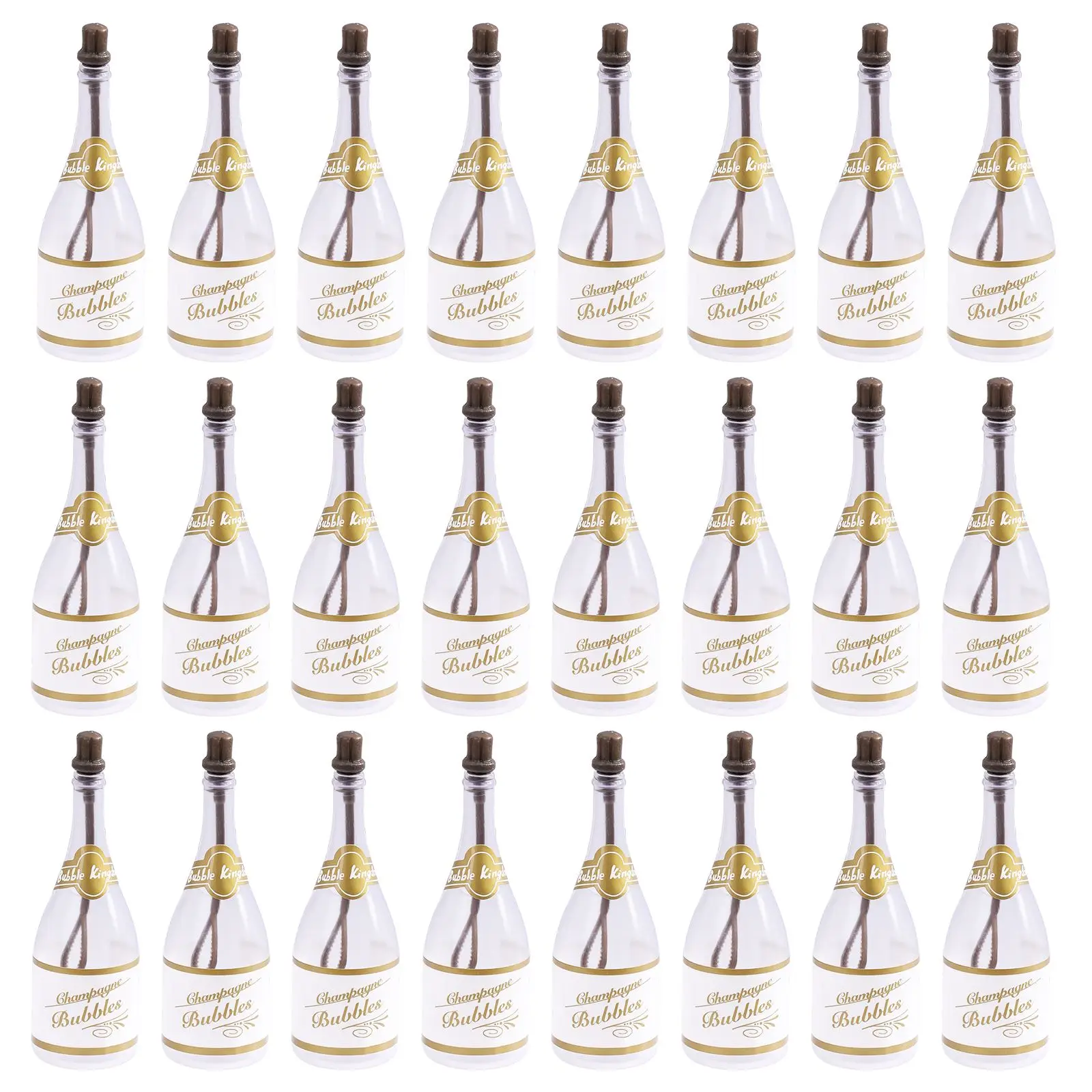 5pcs Mini Champagne Bottle With Bubble And Stick, Loose Set, Suitable For Wedding And Party Gifts