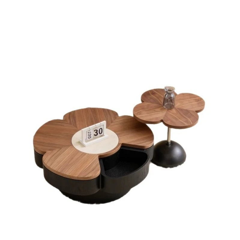 Modern and fashionable small apartment living room rotatable combination small coffee table