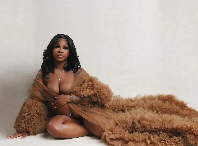 Vestidos de maternidade marrons para sessão de fotos, roupões para mulheres grávidas, vestidos de noite personalizados com babados de manga comprida