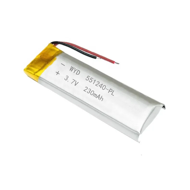 buy more will cheap 551240 lithium polymer battery 230mAh 3.7V bluetooth speaker earphone smart digital reading pen cell