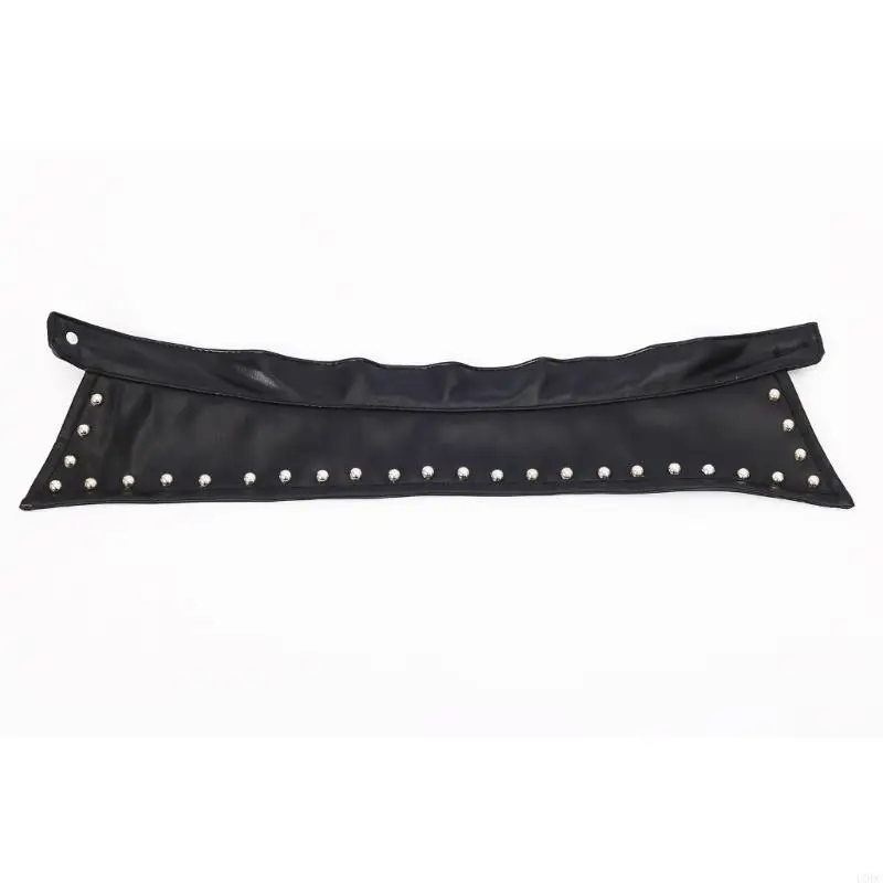 عززت الياقة الشريرة الزائفة مع تصميم معدني مرصع القميص المختنق العنق Y166