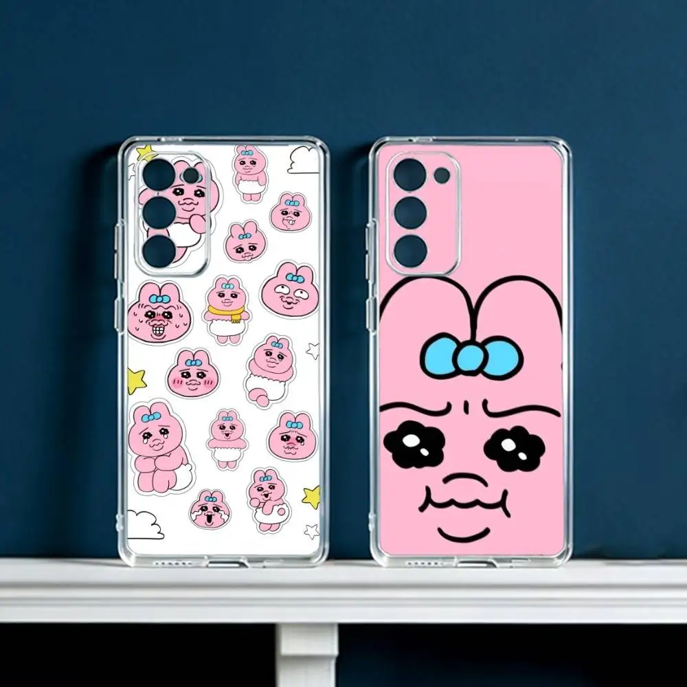 Cartoon O-Opanchu Usagi  Phone Case For Samsung Galaxy S24 S25 S23 S22 S21 Plus S24 S25 Transparent Cover Case