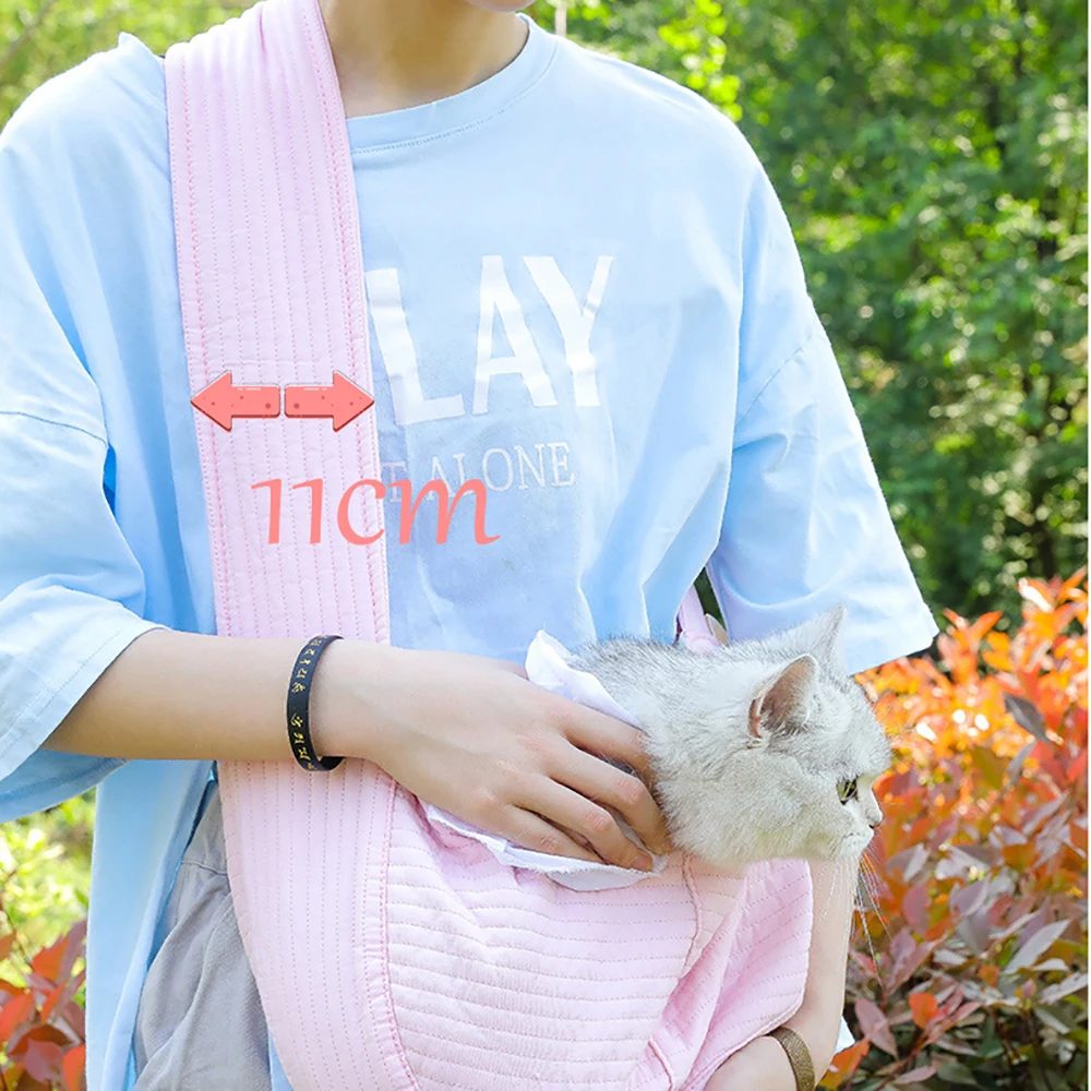 Soft-sided Portable Travelling Pet Bag Cotton 11cm Wide Shoulder Strap Pet Backpack Cat Travel Bag Small Animal Carrier Cat Bag