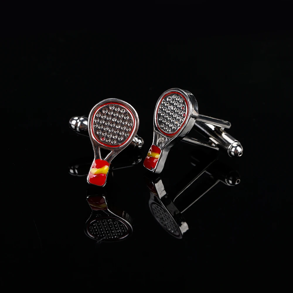 2 Teile/satz Tennisschläger Emaille Manschettenknöpfe Für Männer Frauen Hemd Anzug Hülse Taste Festival Geschenk Günstige Artikel Mit Kostenloser Versand – Detail 4