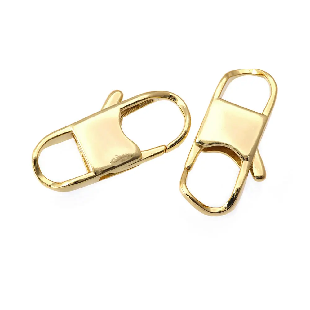 Karabinerverschlüsse aus 18 Karat Gold, Messing, Verbindungsverschlüsse, Schmuck, Halsketten, Armbänder, Herstellung von Zubehör, DIY-Zubehör – Detail 19