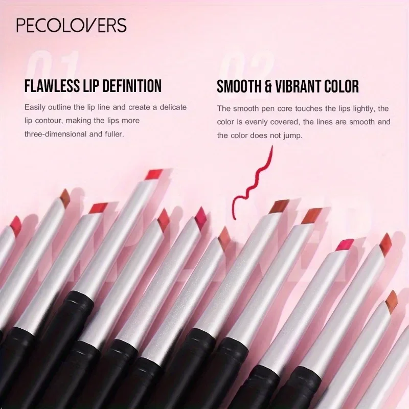 Matita per labbra opaca impermeabile Matita per labbra rosso scuro Tinta per contorno Rossetto a lunga durata Tazza antiaderente Labbra sexy Cosmetici per il trucco