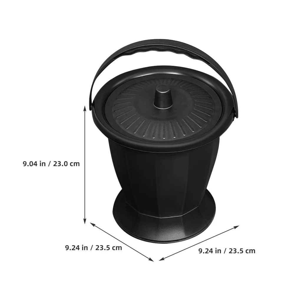 المحمولة الكبار المرحاض غرفة وعاء سميكة مادة البولي بروبيلين عدم الانزلاق دلو البول مع غطاء لكبار السن المعاقين الاستخدام المنزلي #5