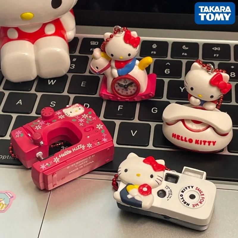 

TAKARA TOMY Kawaii Retro Style Series Sanrio Hello Kitty 50th Anniversary Pendant Action Figure Doll Toys Gifts Gashapon Toys