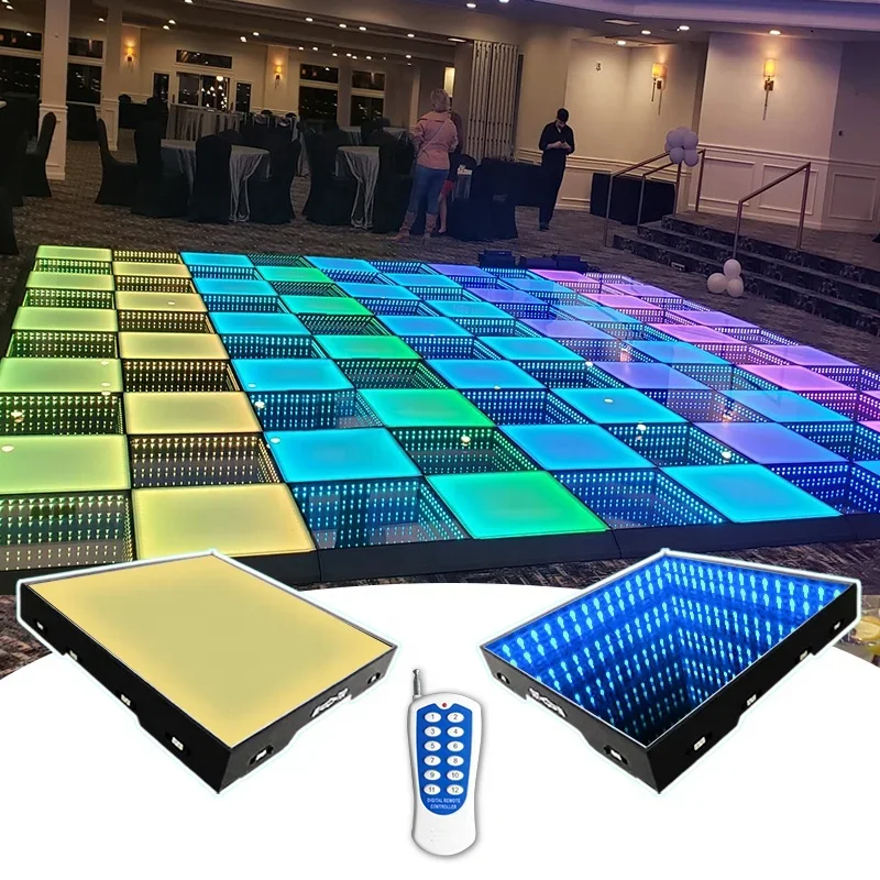 Tipo Espejo Nuevos Disenos Vidrio Templado Para Exterior Pista De Baile Magnetic Led ثلاثي الأبعاد