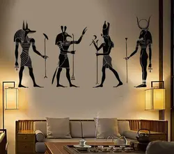 Big Wall Decoration Egypt Egyptian Gods Room Sticker Vinyl Art Removable Poster Modern Ornament Anubis Ra Seth Apis Mural D547