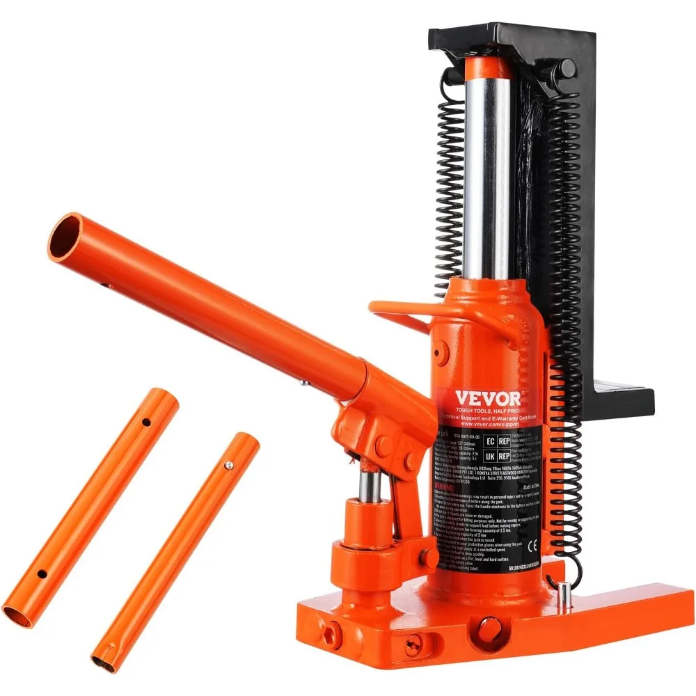 

Hydraulic Toe Jack, 2.5 Ton On Toe Lift, 5 Ton Top Capacity, Adjustable Height for Machinery and Industry