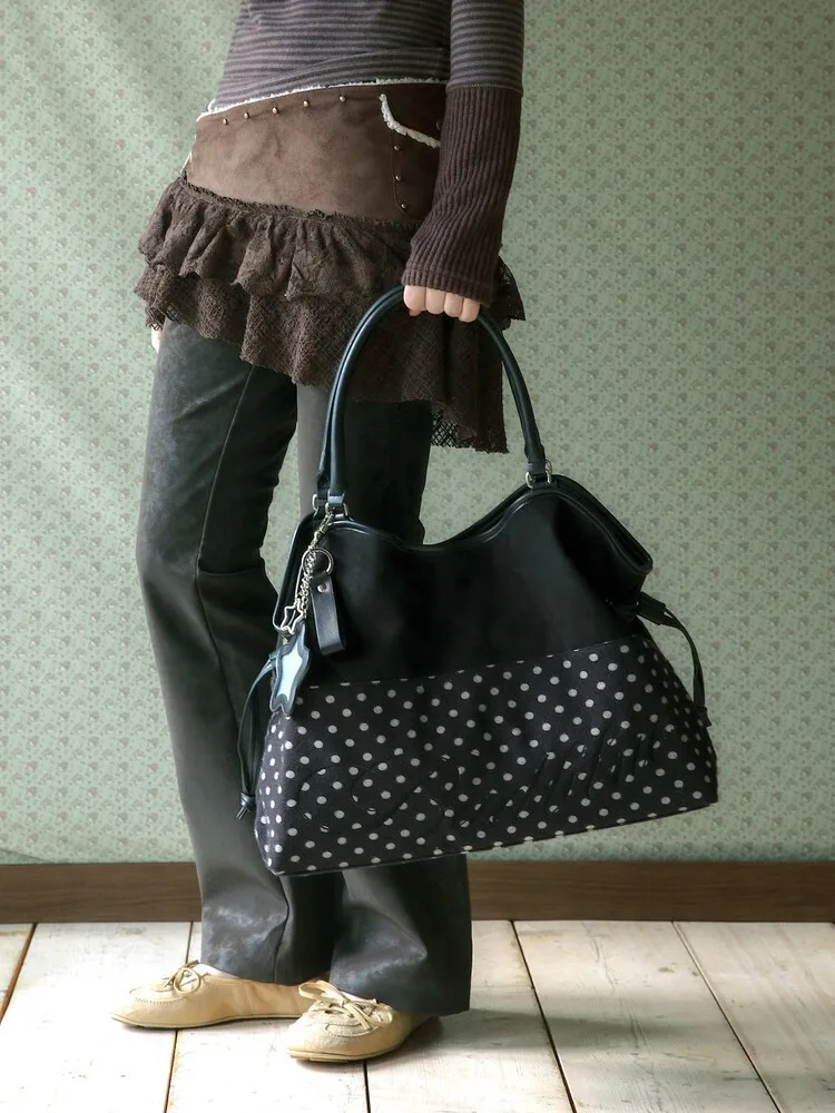 soft-large-capacity-polka-dot-lightweight-casual-shoulder-bag-handbag-or-crossbody-bag-spotted-colour-wear-resistant