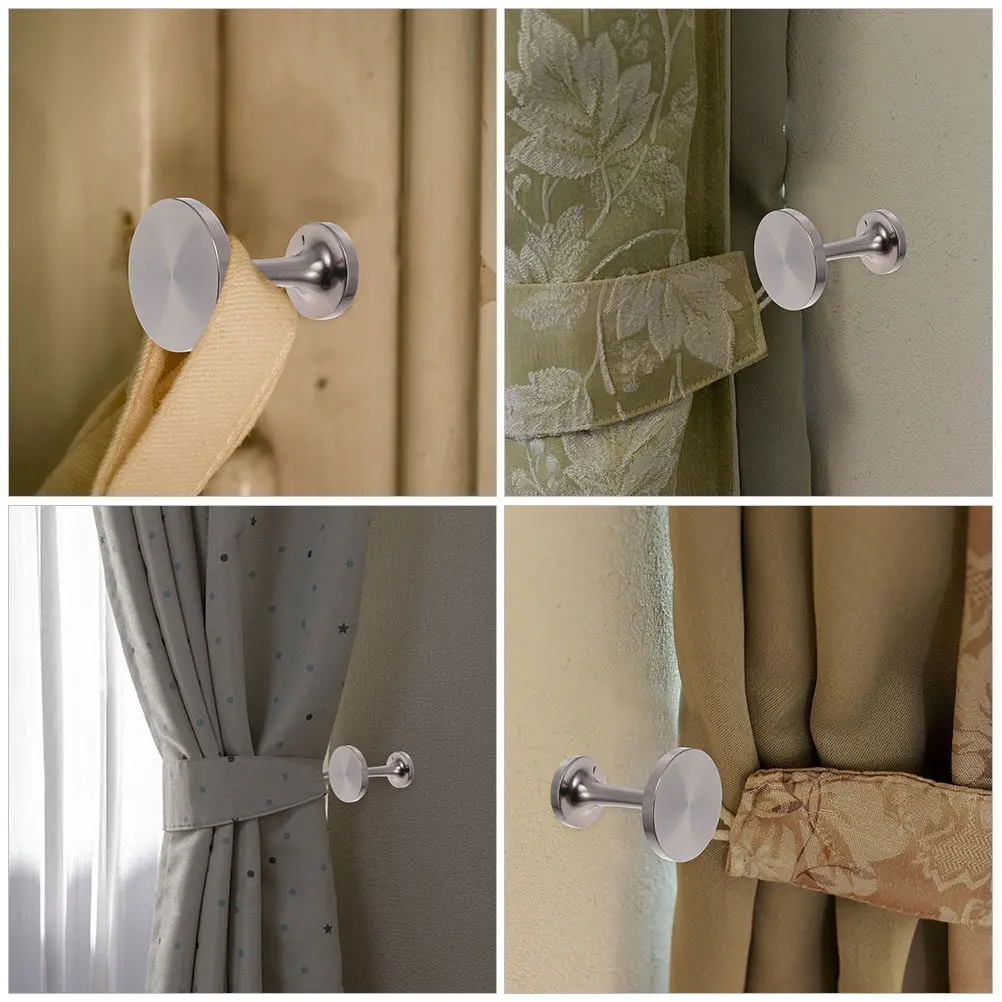 

Wall Mounted Metal Curtain Tiebacks Aluminum Alloy Decorative Drapery Holdbacks for Bedroom Living Room Home Curtain Hooks