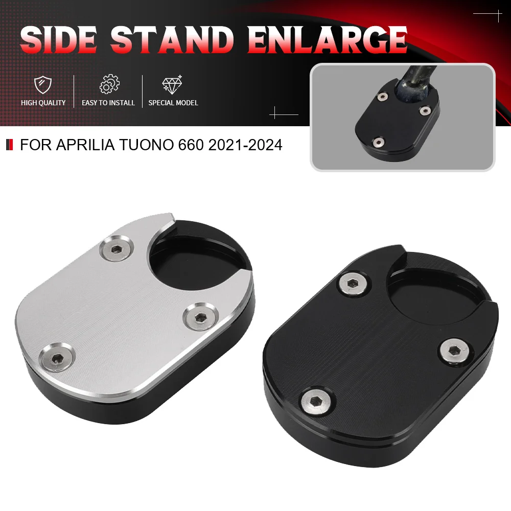 

For Aprilia Tuono 660 2021-2022-2023-2024 Motorcycle Accessories Kickstand Foot Side Stand Extension Pad Support Plate Enlarge