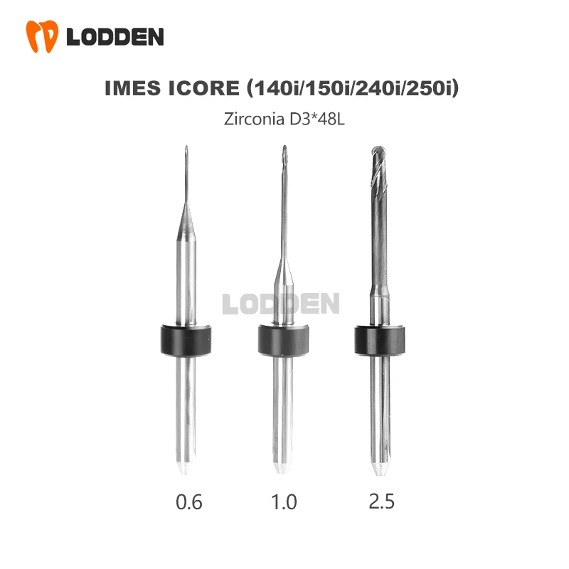 Dental Milling Burs Diamond Coated Imes Icore 140i/150i/240i/250i for Lithium Disilicate Zirconia PMMA DC NC Grinding Drills